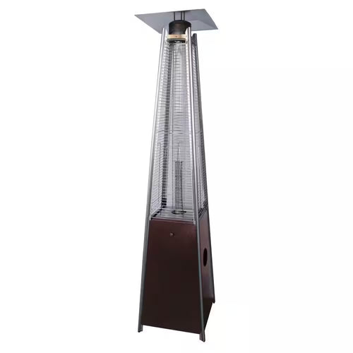 40,000 BTU Quartz Glass Tube Hammered Bronze Propane Patio Heater