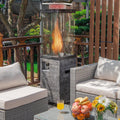 41 000 BTU Propane Patio Heater with Metal Hood-Dark Gray