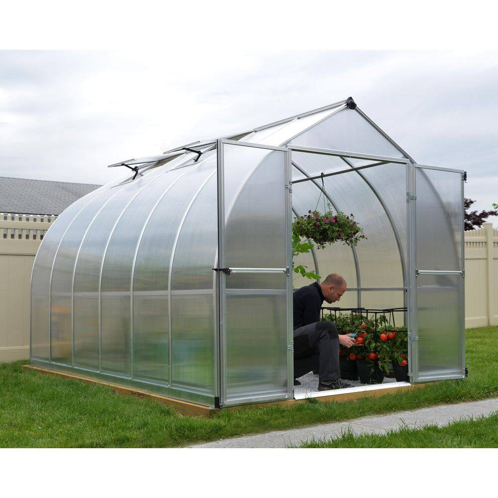 Bella 8 Ft. X 12 Ft. Silver/Diffused Polycarbonate DIY Greenhouse Kit