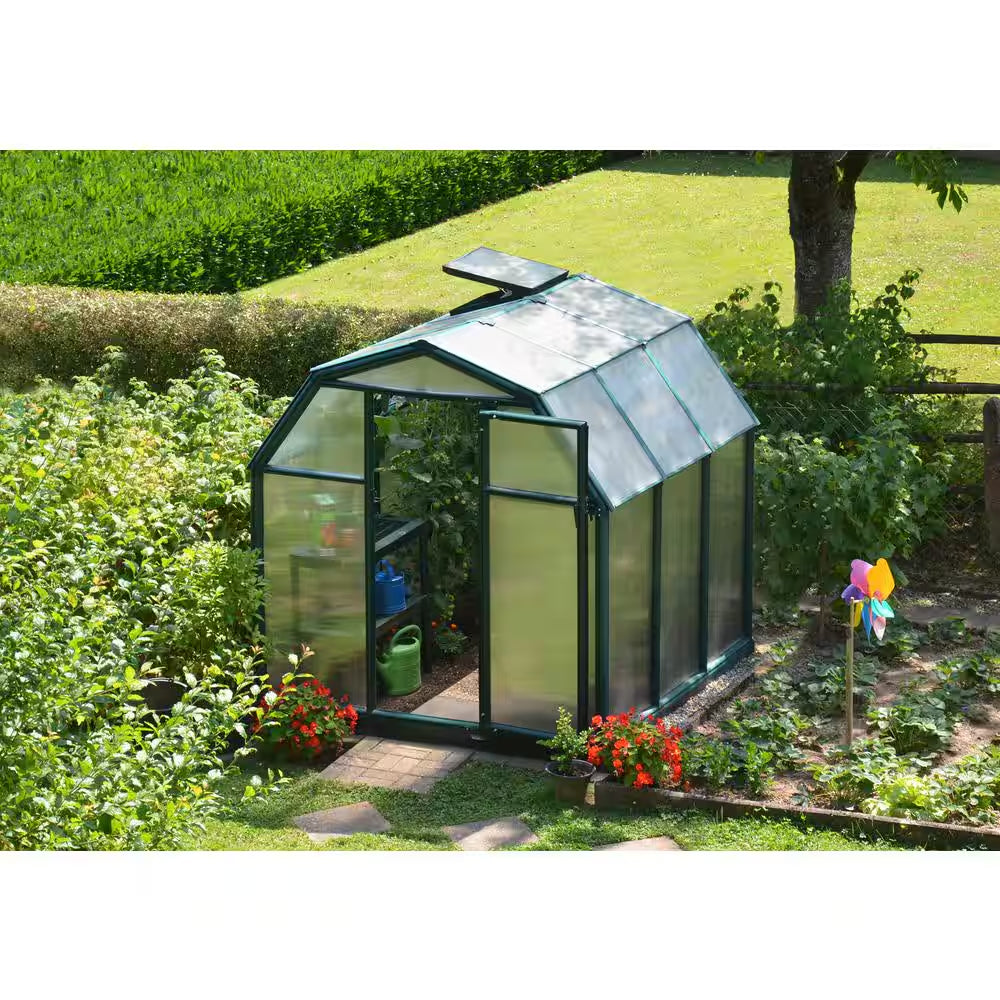 Eco-Grow 6 Ft. X 6 Ft. Green/Diffused Polycarbonate DIY Greenhouse Kit