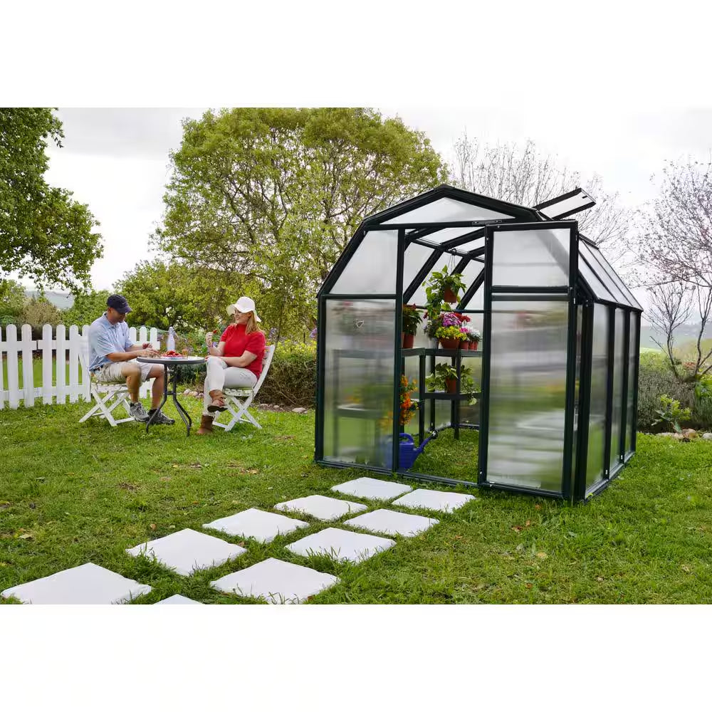 Eco-Grow 6 Ft. X 6 Ft. Green/Diffused Polycarbonate DIY Greenhouse Kit