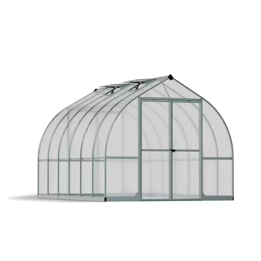 Bella 8 Ft. X 12 Ft. Silver/Diffused Polycarbonate DIY Greenhouse Kit