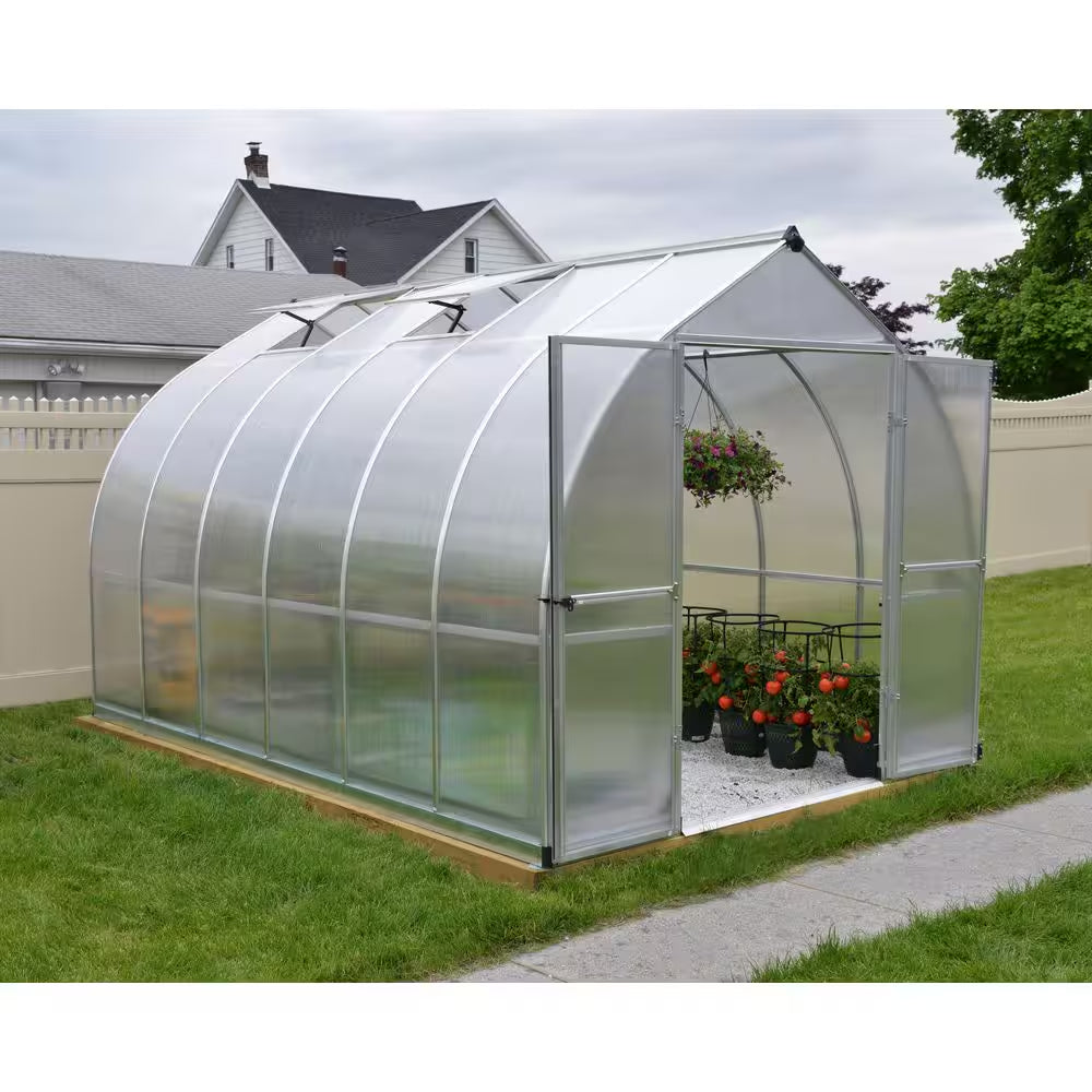 Bella 8 Ft. X 12 Ft. Silver/Diffused Polycarbonate DIY Greenhouse Kit