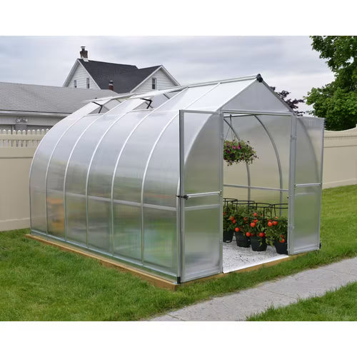Bella 8 Ft. X 12 Ft. Silver/Diffused Polycarbonate DIY Greenhouse Kit