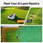 Yuka Mini 7.5 In. Robot Lawn Mower (1/4 Acre) Adjustable Cutting Height (2 In. - 3.5 In.), All Terrain, AI Vision