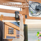 Willow 9' X 6' Cedar Wood and Polycarbonate Walk-In Outdoor Greenhouse Kit with Powerport